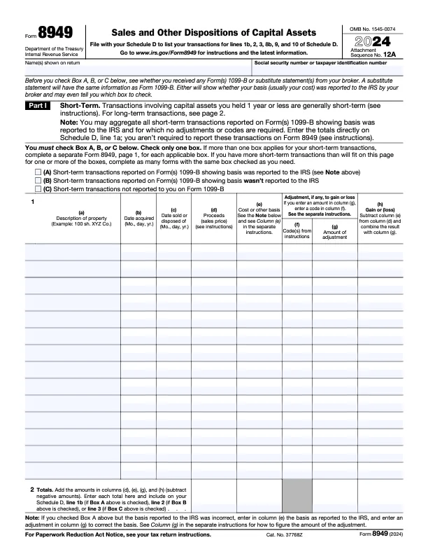 IRSform8949 cryptotaxcalculator